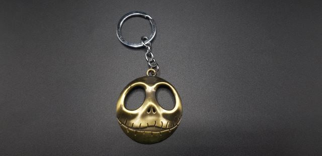 OWL Goldish Skull Metal Keychain