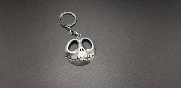 OWL Silver Skull Metal Keychain