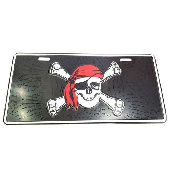 Embosed No. Plate Frame Pirates