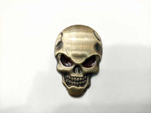 Platinum Yellow Skull Metal Logo