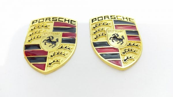 Porsche Metal Logo Gold