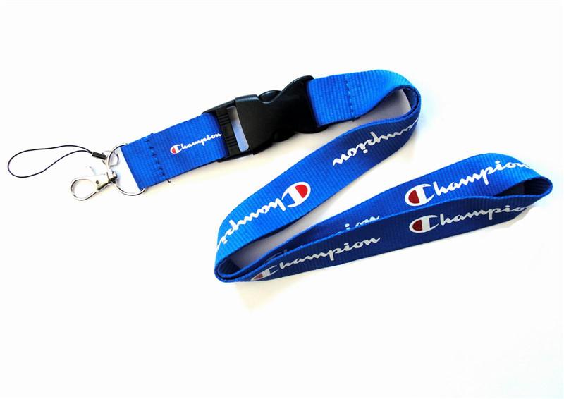 Champion Blue Long Strap Lanyard Keychain