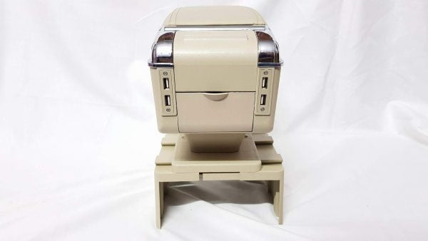 Universal Arm Rest Console Box 6 Ports Charger Beige Colour