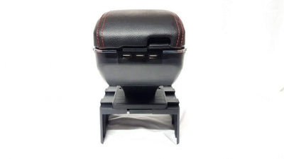 Universal Arm Rest Console Box 6 Ports Charger BLACK