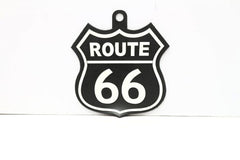 Route 66 Black Rubber Hanging Tag