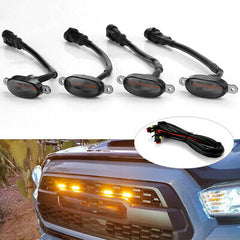 Gmc Smoke Front Grill Yellow LED Light 4 pcs Set