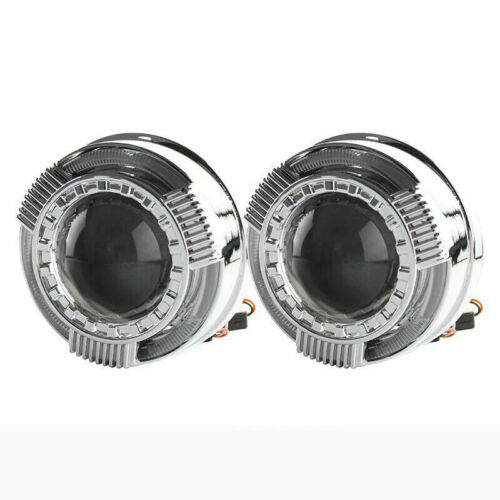 Bi Xenon Projector White DRL Round Style 55 Watt HID Complete Set