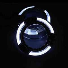 Bi Xenon Projector White DRL Round Style 55 Watt HID Complete Set