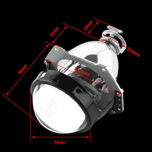 Bi Xenon Projector White DRL Round Style 55 Watt HID Complete Set