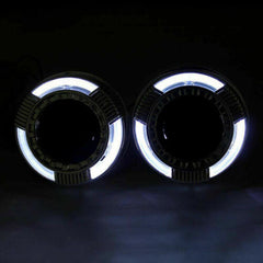Bi Xenon Projector White DRL Round Style 55 Watt HID Complete Set