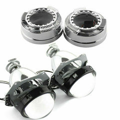 Bi Xenon Projector White DRL Round Style 55 Watt HID Complete Set