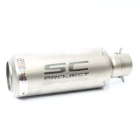 Universal Bike Exhaust SC Project Silver Straight