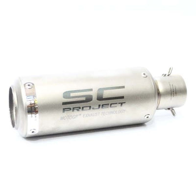 Universal Bike Exhaust SC Project Silver Straight
