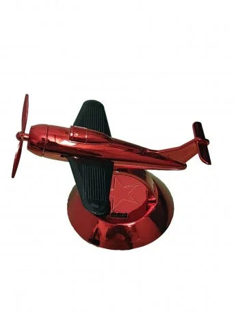 Stylish Solar Aeroplan Model Car Dashboard Air Freshener Perfume Red