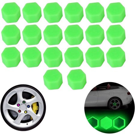 Silicone Wheel Nuts Caps Bolt Covers Green