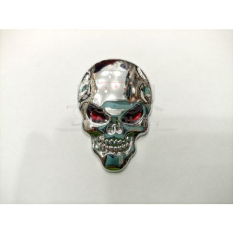 Silver Metal Skull Logo