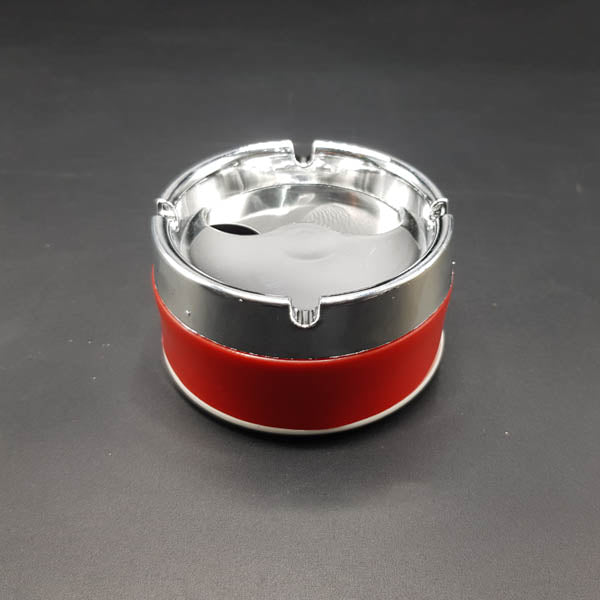 Smart Push Smokeless Windproof Car Stainless Steel Modern Spinning Ashtray Red