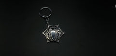 Spider Carbon Silver Spinner Metal Keychain