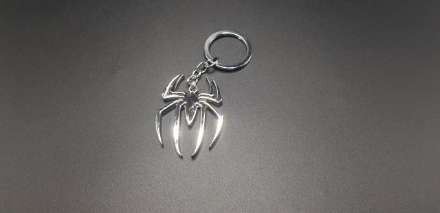 Spider Platinum Metal Keychain