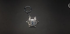 Spider Silver Spinner Metal Keychain
