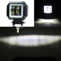 Square 1-Pc 40W Red Angel Eyes LED light offroad lighting Car & Bike