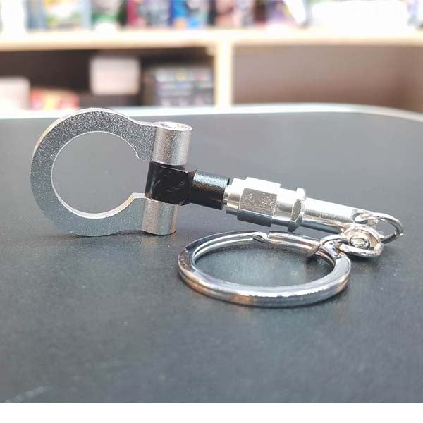 Key Chain Tow Hook silver