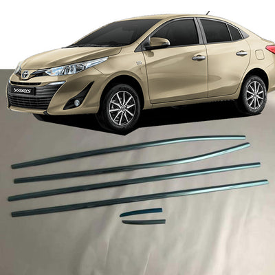 Toyota Yaris Chrome Weather Strip 6 Pcs
