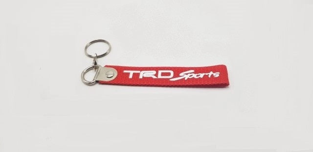TRD Sports Red Fabric Keychain