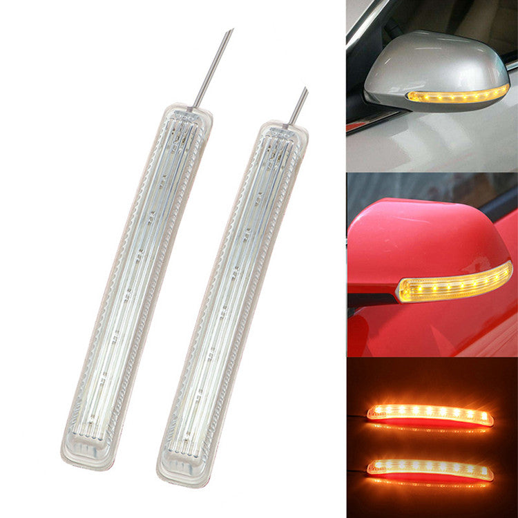 Universal Amber LED Car Side Turn Signal Rearview Mirror LED Indicator 2 Pcs Set