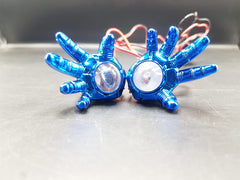 Universal Bike Indicator Iron Man Hand Design Blue 2 Pcs Set