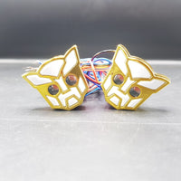 Universal Bike Indicator Transformable Robot Design Golden 2 Pcs Set