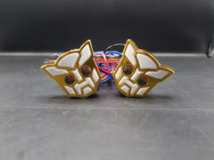 Universal Bike Indicator Transformable Robot Design Golden 2 Pcs Set
