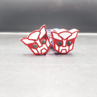 Universal Bike Indicator Transformable Robot Design Red 2 Pcs Set