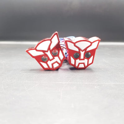 Universal Bike Indicator Transformable Robot Design Red 2 Pcs Set