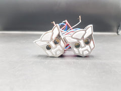 Universal Bike Indicator Transformable Robot Design Silver 2 Pcs Set