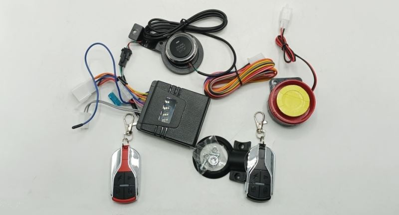 Universal Bike Push Start Button With Security Alarm System