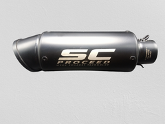 Universal Bike Silencer Exhaust SC Proceed Black Curve