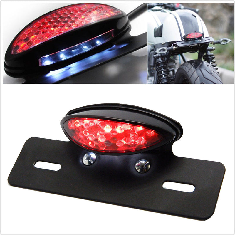 Universal Cafe Racer LED Light and Number Plate holder For All Motorbikes