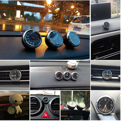Universal Car Dashboard Clock Table Classic Shinny Small Round Analog Clock S Line