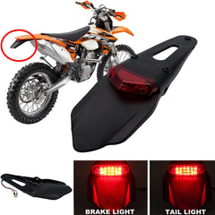 Universal Enduro Fender LED Stop brake Rear Tail Light Lamp