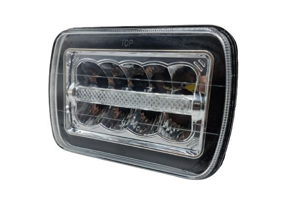 Universal Jeep Projector LED Headlight Ultra Square 5x7 Sealed Beam With DRL Hi-Low 2 Pcs Set