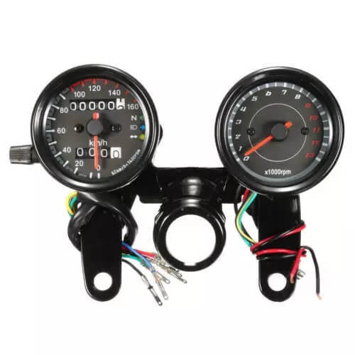 Universal Motorbike LED Tachometer Km-h Speedometer