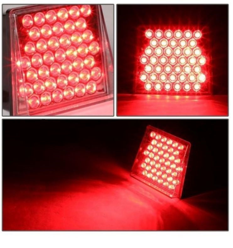 Universal Square 43 SMD Bright Red LED Brake Lamp