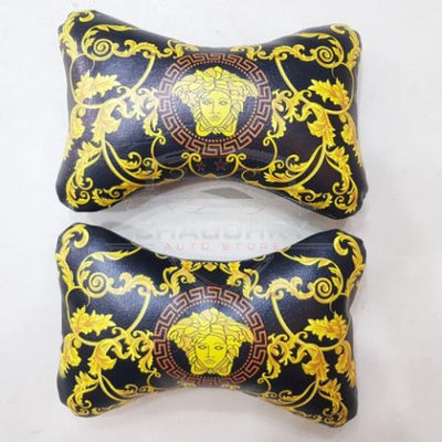 Premium Quality Headrest Versace Yellow  Style 2 Pcs Set