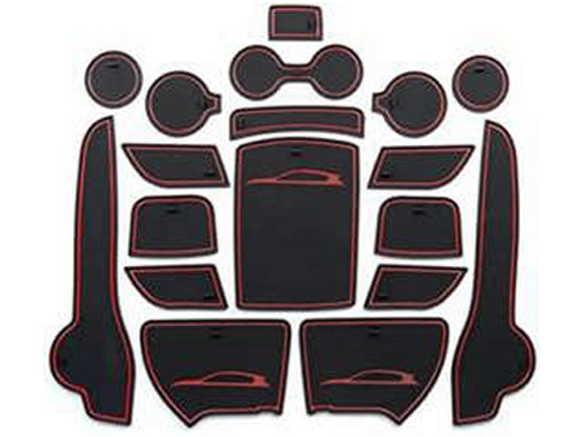 KIA Sportage Inner Dashboard Protection Mats Kit Red Dashmats - Model 2019-2021