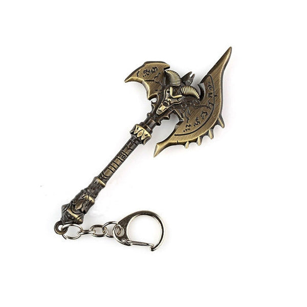 Warcraft Keychain Weapon Axe Metal