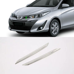 Toyota Yaris Ativ Version Front Grill Chrome Trims  2 Pcs Set