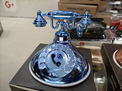 Old Phone Style Perfume With Number Holder Metallic Blue