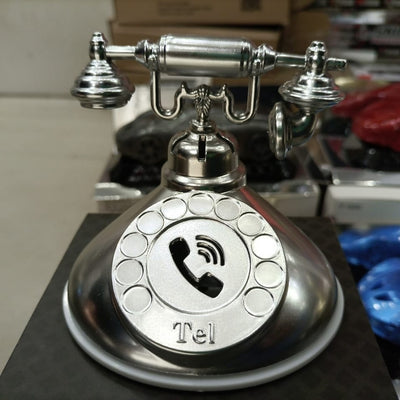 Old Phone Style Perfume With Number Holder Silver
