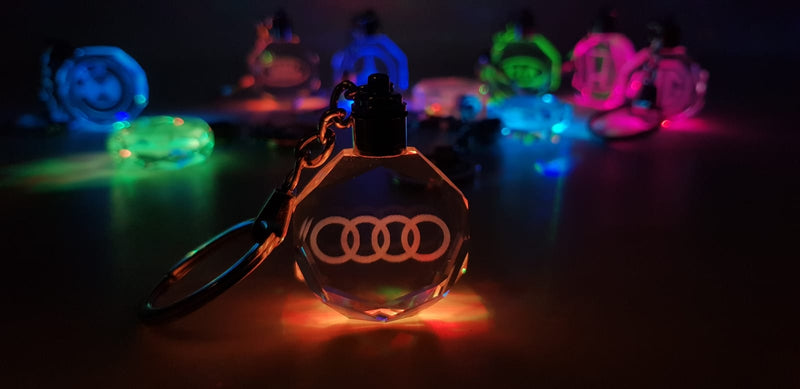 Smart Audi LED Keychain With Multiple Light Shades